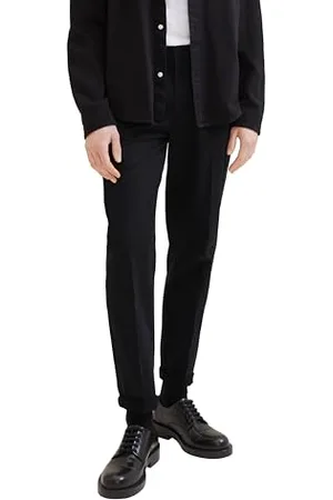 TOM TAILOR 1040261 Pantalon fuselé relaxé, 29999-Noir, 34W x 34L Homme