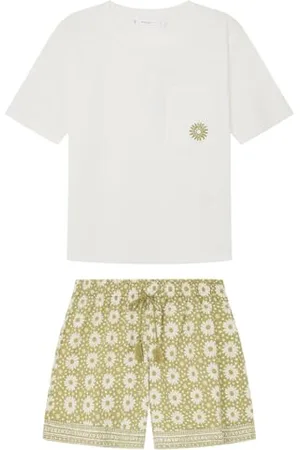 Women secret Pyjama Court Weekly Sunshine Ensemble de Pijama, CRÈME, M Femme