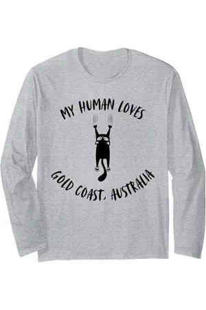 My Human Loves Stuff My Human Loves Gold Coast, Australie - Vacances pour parents de chats Manche Longue