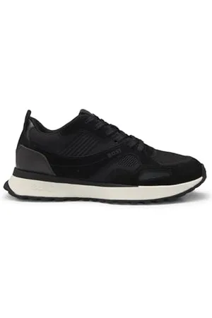 HUGO BOSS Hommes Jonah Runn Baskets avec Finitions en Maille et Cuir Bruni