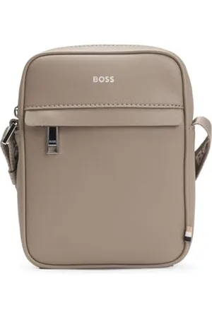 HUGO BOSS Hommes Zair NS zip Sac reporter à rayures emblématiques et détail logoté