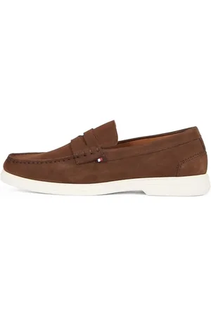 Tommy Hilfiger Mocassins Homme Nubuck en Cuir, Marron (Legacy Brown), 45