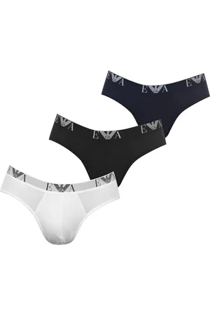 Emporio Armani Cc715111742 Bikini - Pack de 3, Multicolore (Bianco/Nero/Marine-White/Black/Marine 56110), Large Homme