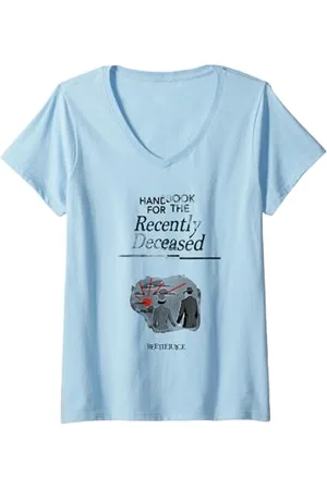 BEETLEJUICE Femme Handbook T-Shirt avec Col en V