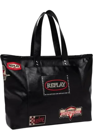 Replay Sac cabas pour femme en cuir synthétique noir (Black 0098), taille unique, , Contemporain