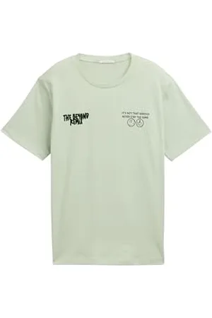 TOM TAILOR 1045325 T-Shirt, 37135-Vert Clair, 164 Garçon