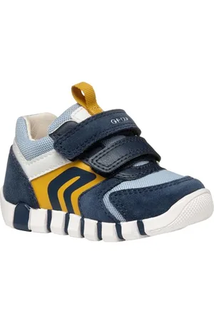 Geox B IUPIDOO Boy D Basket, Navy/Ochreyellow, 25 EU