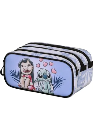 Disney Lilo et Stitch Couple-Trousse Trick Fan 2.2, Lilas, 23 x 11 cm