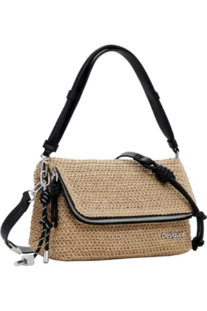 Desigual BAG_HALF LOGO RAFFIA_VE Femme, , Taille unique