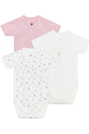 Petit Bateau A0CCZ Bodies Naissance Manches Courtes, , 12 Mois (Lot de 3) Mixte bébé