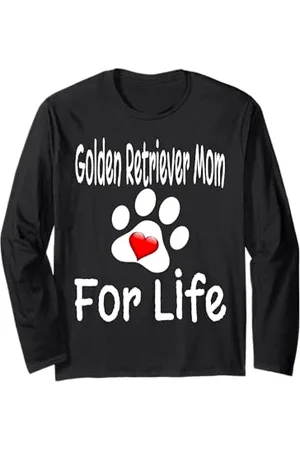 Funny Dog Lover Gifts Golden Retriever, maman pour la vie, amoureuse des chiens, mère et propriétaire de chiot Manche Longue