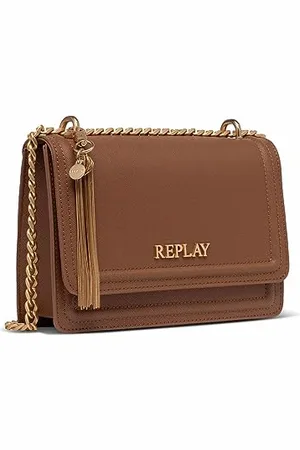 Replay Sac à bandoulière pour femme en simili cuir, (marron), taille unique