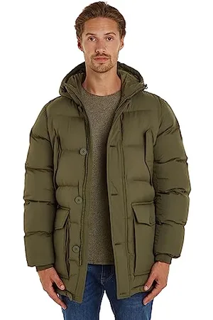 Tommy Hilfiger Homme Parka Hiver, Vert (Army Green), L