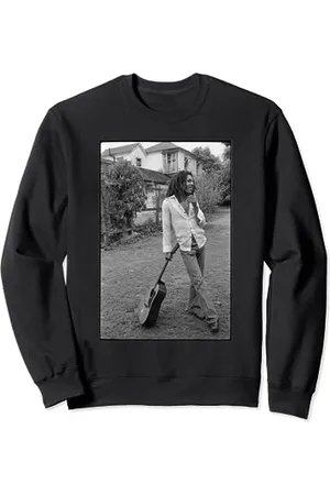 Bob Marley X David Burnett Photo guitare en et blanc Sweatshirt