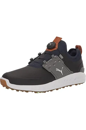 PUMA Homme Ignite-Disco Articolato Chaussure de Golf, Peacoat Shade Silencieuse Argenté, 43 EU