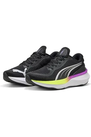 PUMA Mixte SCEND Pro 2 Chaussure de Course sur Route, Black-Yellow Alert-Pure Magenta, 36 EU