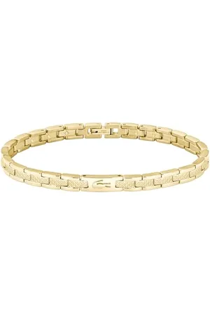 Lacoste Bracelet à Maillons pour Femme Collection METROPOLE en Or Jaune avec Petit Piqué Gravé - 2040465