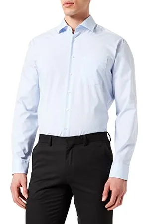 Seidensticker Chemise business homme - coupe classique - sans repassage - col Kent - manches longues - rayures - 100% coton