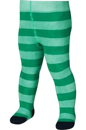 Playshoes Thermostrumpfhose Blockringel, Collants Fille, (Grün), 98 (Taille fabricant: 98/104)