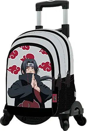 Naruto Mochila Escolar Itachi + Carro Toybags Con 4 Ruedas Giratorias, Cartable Mixte Enfant, , L