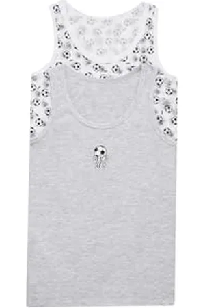 DeFacto B8552A8 Débardeur pour Enfants Et Garçons - Chemise sans Manches Élégante Et Confortable pour Les Enfants Actifs, White