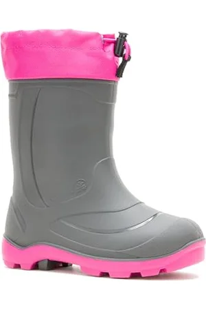 Kamik Snobuster1 Botte de Pluie, Gris Charbon, Magenta chm, 35 EU