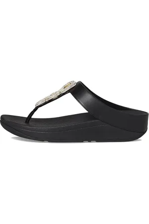FitFlop Femme Fino Sandales en Cuir avec chaîne en Cristal, , 39 EU