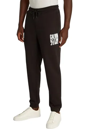 Calvin Klein Pantalon de Jogging Homme Painted Pant en Coton, Noir (Ck Black), XL