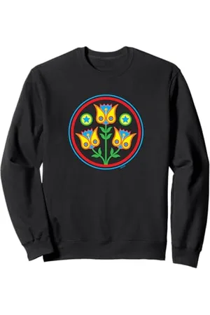 Hip Pennsylvania Dutch Art Fraktur Barn Panneau hexagonal Sweatshirt