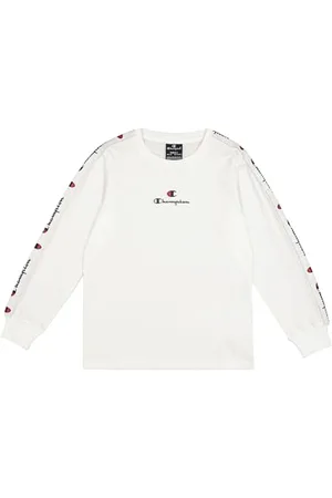 Champion Garçon Legacy Retro Sport B (306860) - Arm Logo Crewneck Top À Manches Longues, , 7-8 Ans EU