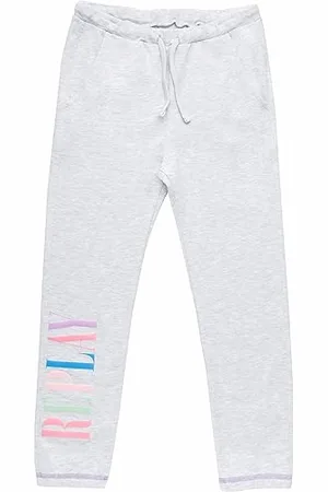 Replay Pantalon de Jogging Fille avec Logo sur la Jambe, Gris mélangé M06 (Gris), 8 Ans