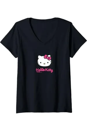 Hello Kitty Femme - Classic Kitten T-Shirt avec Col en V