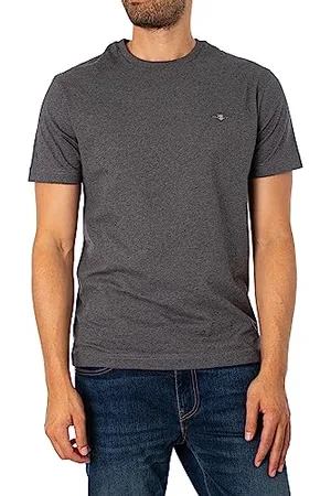 GANT T- Shirt Reg Shield SS, Mélange Anthracite, XXXXXL Homme