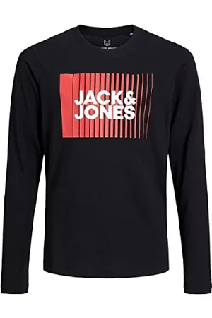 JACK & JONES Junior Jjecorp Logo Play Ls O-Cou Noos JNR T-Shirt, , 128 cm Garçon