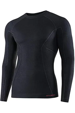 Brubeck Sous Vetement Thermique Homme Maillot De Corps Homme Respirant Laine Mérinos 41% Sportswear Homme Tee Shirt Manche Longue Homme Hauts Thermiques Homme pour Sports Ski Running