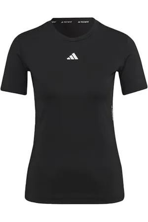 adidas Femme Techfit Training Tee, Black/White, M