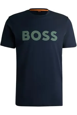 HUGO BOSS Hommes Thinking 1 T-Shirt en Jersey de Coton avec Logo imprimé en Gomme