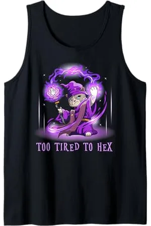 Grumpy Cat Wizard - Too Fatigué to Hex Débardeur