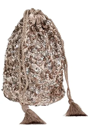 Maya Deluxe Womens Handbag Ladies Sequin Bag Bridesmaids Sparkling Drawstring Coin Purse Pouch for Evening Prom Party, Embrayage aux Femmes, , Taille Unique