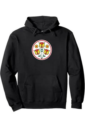 Hip Tulipe Pennsylvania Dutch Fraktur Hex Barn Spring Folk Art Sweat à Capuche