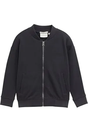 TOM TAILOR 1045387 Veste de survêtement, 29476-Gris Coal, 128-134 Garçon