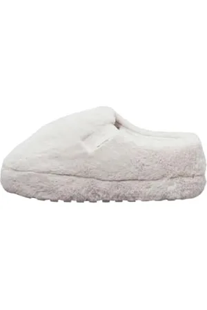 Calvin Klein Chaussons Femme Home Anke Slipper Fur Fourrure, Multicolore (Triple Eggshell), 41
