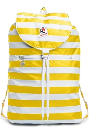 Invicta Sac à Dos, Vintage Next; Minisac Sac à Dos à Cordon de Serrage, Sac à Dos Décontracté, Unisexe, Taille Unique 8 L, pour les Escapade & les Loisirs, avec Ceinture de Hanche Jaune/Blanc