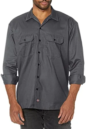 Dickies Streetwear Male Shirt Long Sleeve Work Blouse de Travail, , Large Homme