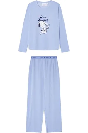 Women secret Long Pyjama Multilicense Lucky Love Snoopy, , S Femme