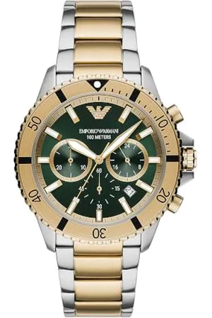 Emporio Armani Montre chronographe, en acier inoxydable, pour homme, AR11586
