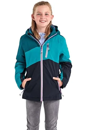 Killtec Fille KSW 166 GRLS Jckt Ski/Veste Fonctionnelle avec Capuche Amovible et Pare-Neige KSW 166 GRLS SKI JCKT, dunkel türkis, 152, 38509-000