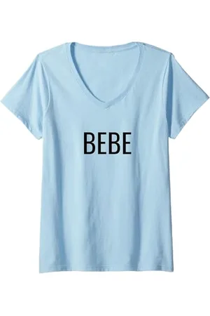Bebe Femme T-Shirt avec Col en V