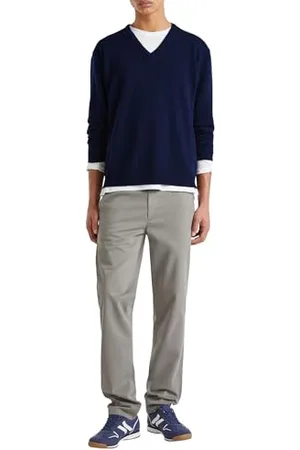 Benetton Maillot col V M/L 1002u4407 Sweater, , Medium Homme