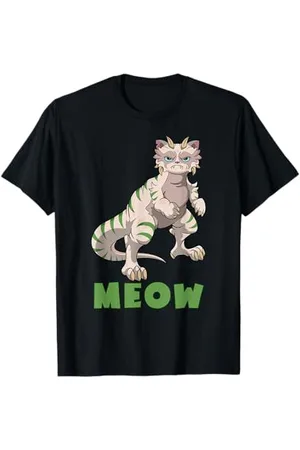 Grumpy Cat Chat grincheux dinosaure - MEOW T-Shirt